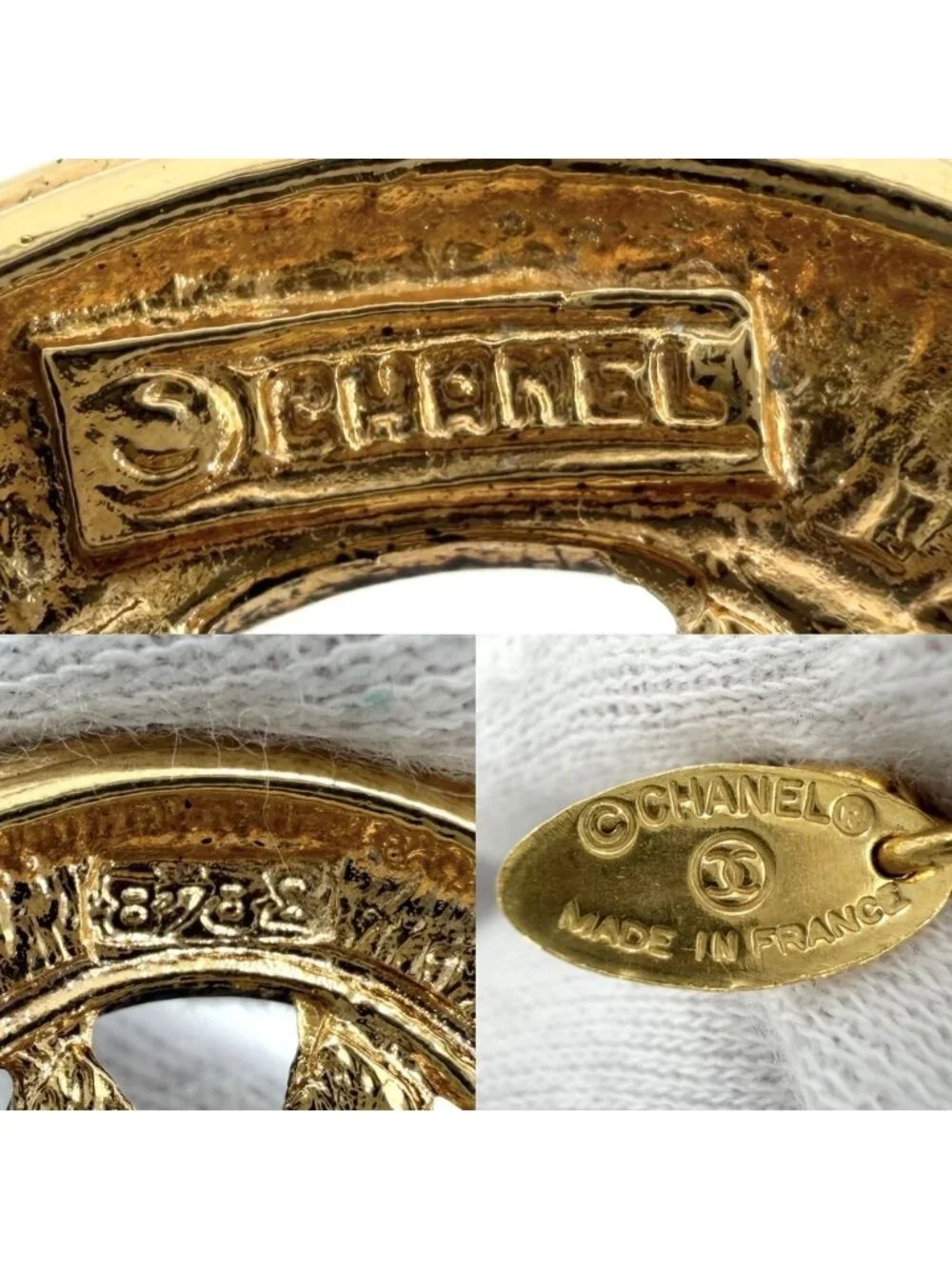 Chanel Necklace Round CC Logo Vintage